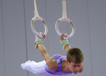 İdman gimnastikası üzrə 22-ci Bakı Çempionatı və Birinciliyi. Kişilər arasında çoxnövçülük finalı və mükafatlandırma mərasimi. Bakı, Azərbaycan, 03 oktyabr 2015